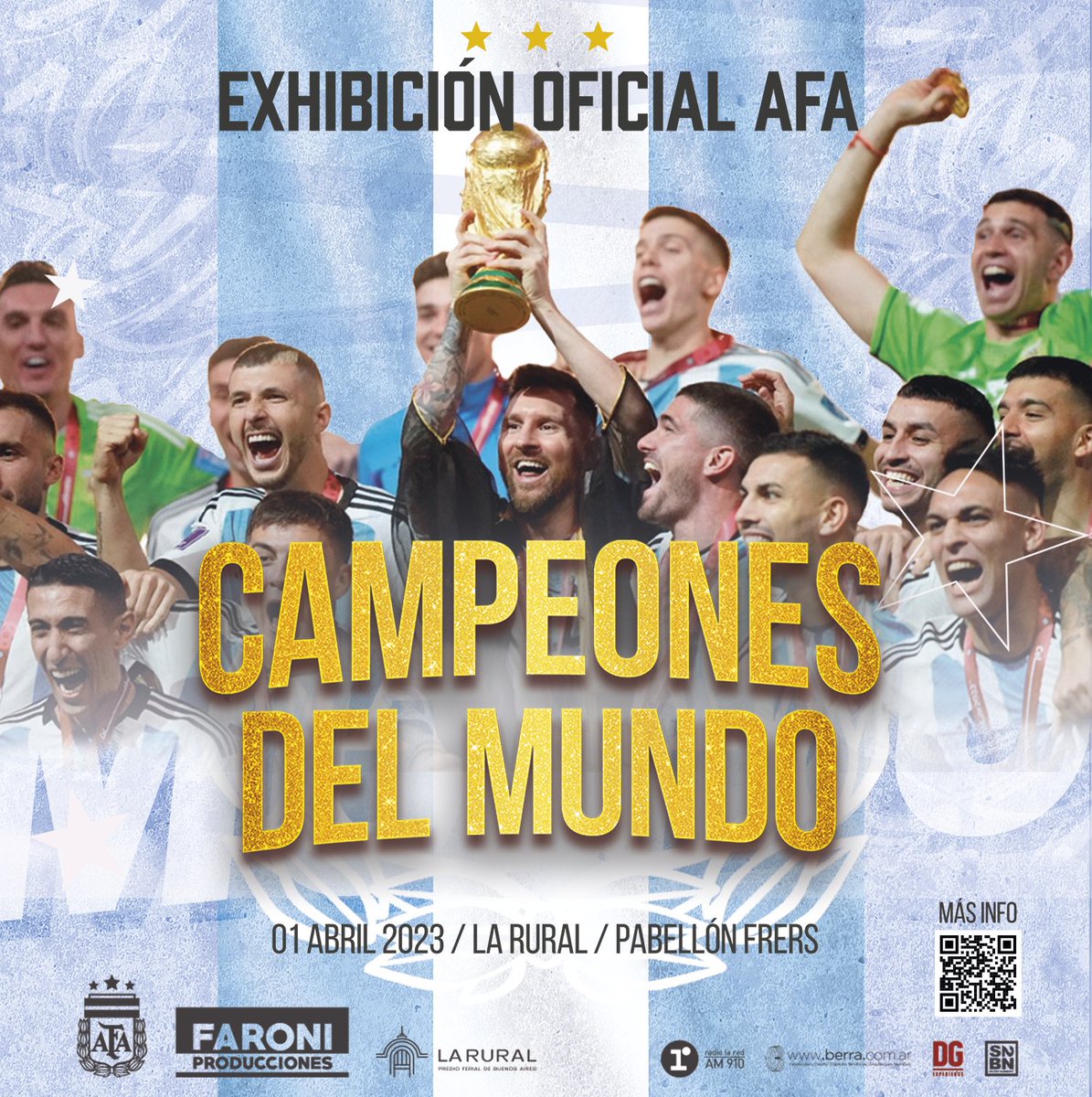 🇦🇷 Selección Argentina ⭐⭐⭐ (@argentina) on Twitter photo 🏆 “Campeones del Mundo”, la primera y única <a href="/exhibicionAFA/">Exhibición Campeones AFA</a> que llevará a sus visitantes a un viaje por las emociones más profundas del mundo futbolero⚽ 🇦🇷
📝 Toda la información la encontras en bit.ly/3XCtFjF 🏆 “Campeones del Mundo”, la primera y única <a href="/exhibicionAFA/">Exhibición Campeones AFA</a> que llevará a sus visitantes a un viaje por las emociones más profundas del mundo futbolero⚽ 🇦🇷
📝 Toda la información la encontras en bit.ly/3XCtFjF