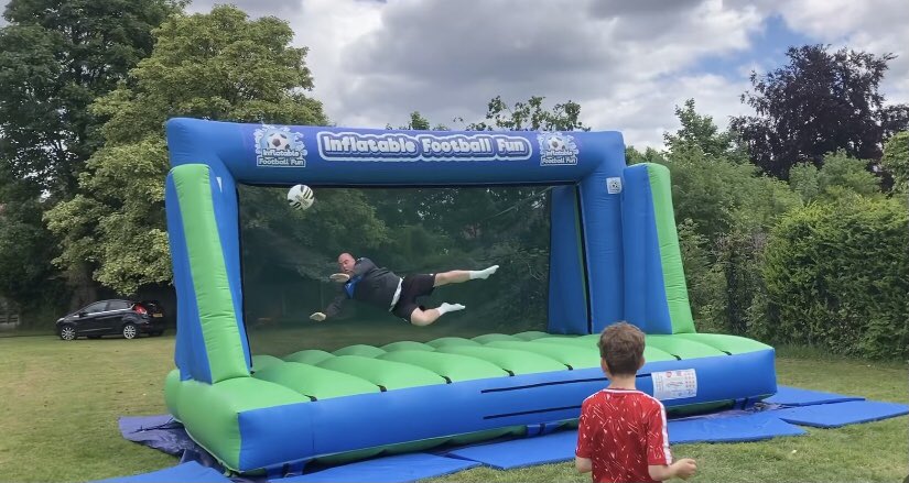 ⭐️ WHEN DAD PULLS OFF A WORLDIE! ⭐️

Our Bouncy Goal is great fun for all ages and here is the Birthday Boys Dad flying Mid-air like Superman &amp; showing off his Inner Gordon Banks when facing shots from the Kids at this 9th Birthday party from last year! ⚽️🥳