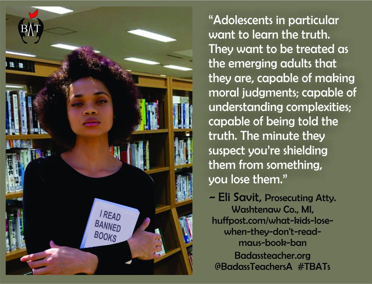 Teens today are more than capable of handling the truth. Maybe that's the fear among those that are too comfortable in their hate. #TBATs #BlackHistoryMonth <a href="/IdahoBATs/">IdahoBATs</a> <a href="/MontanaBATs/">Montana</a> <a href="/WyomingBATs/">WyomingBATs</a> <a href="/NebraskaBATs/">NebraskaBATs</a> <a href="/Nodakbats/">NoDakBats</a> <a href="/TxBats/">Texas Bats</a> <a href="/SoDakotaBATs/">SouthDakotaBATs</a> <a href="/OklahomaBATs/">OklahomaBATs</a>