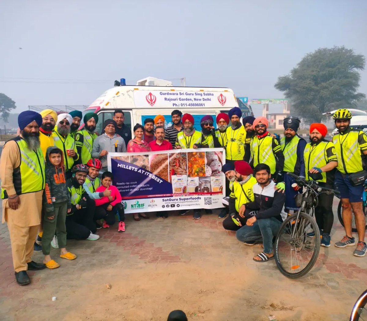 SatGuru Superfoods is proud to be associated with the Turbanators for their Sahib-a-Kamaal cycle tour, from Gurudwara Moti Bagh to Takht Sri Patna Sahib :: 6 days, 25 enthusiastic riders, promoting millets in IYoM23 <a href="/IYM2023/">International Year Of Millets 2023</a>