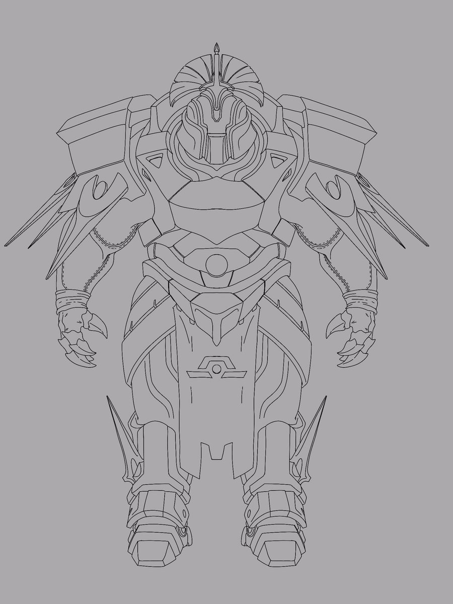 DisgracedPrimus's tweet image. Not finished but look at how his armour is evolving, don’t always stick to a first iteration. (AU of my Primus Zha’aud.) 

#Destiny2Art #destiny2 #drawing #commissionopen