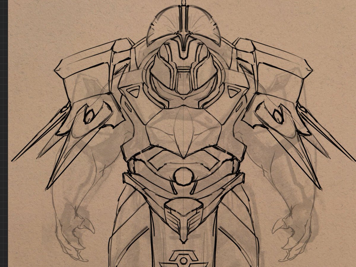 DisgracedPrimus's tweet image. Not finished but look at how his armour is evolving, don’t always stick to a first iteration. (AU of my Primus Zha’aud.) 

#Destiny2Art #destiny2 #drawing #commissionopen
