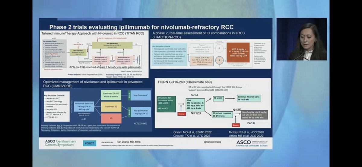 ShuchiGulati's tweet photo. #GU23 @ASCO 
Tour de force by none other that @TiansterZhang! An elegant handling of a complex topic. Also a call for action to work toward biomarkers of immune resistance! https://t.co/b0EZFSL4hf