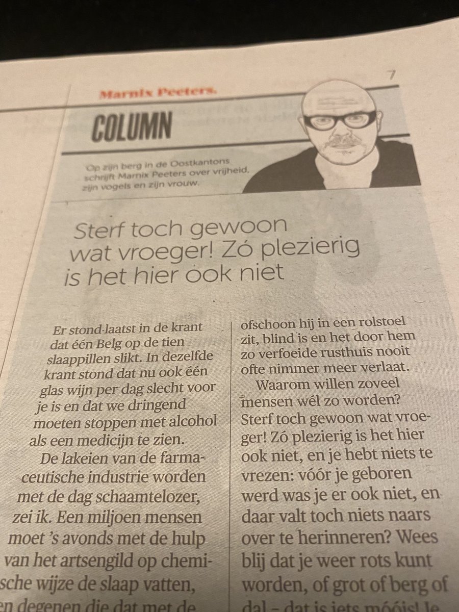 VDPitte's tweet image. De columns van ⁦@peetersmarnix⁩ zijn elk weekend toch een verademing. Zonder te polariseren worden man en paard telkens opnieuw genoemd
