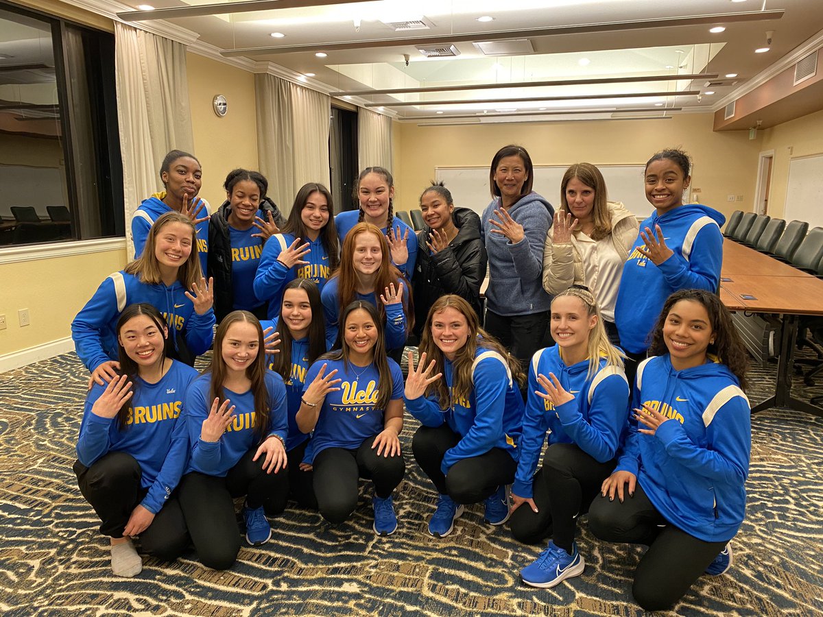 uclagymnastics's tweet photo. Many thanks to alumnae Caroline Lee and Jill Andrews for sharing inspiring stories with the team last night. We love our #BruinFamily!
#GoBruins | #4Family https://t.co/hCH53pLCUV