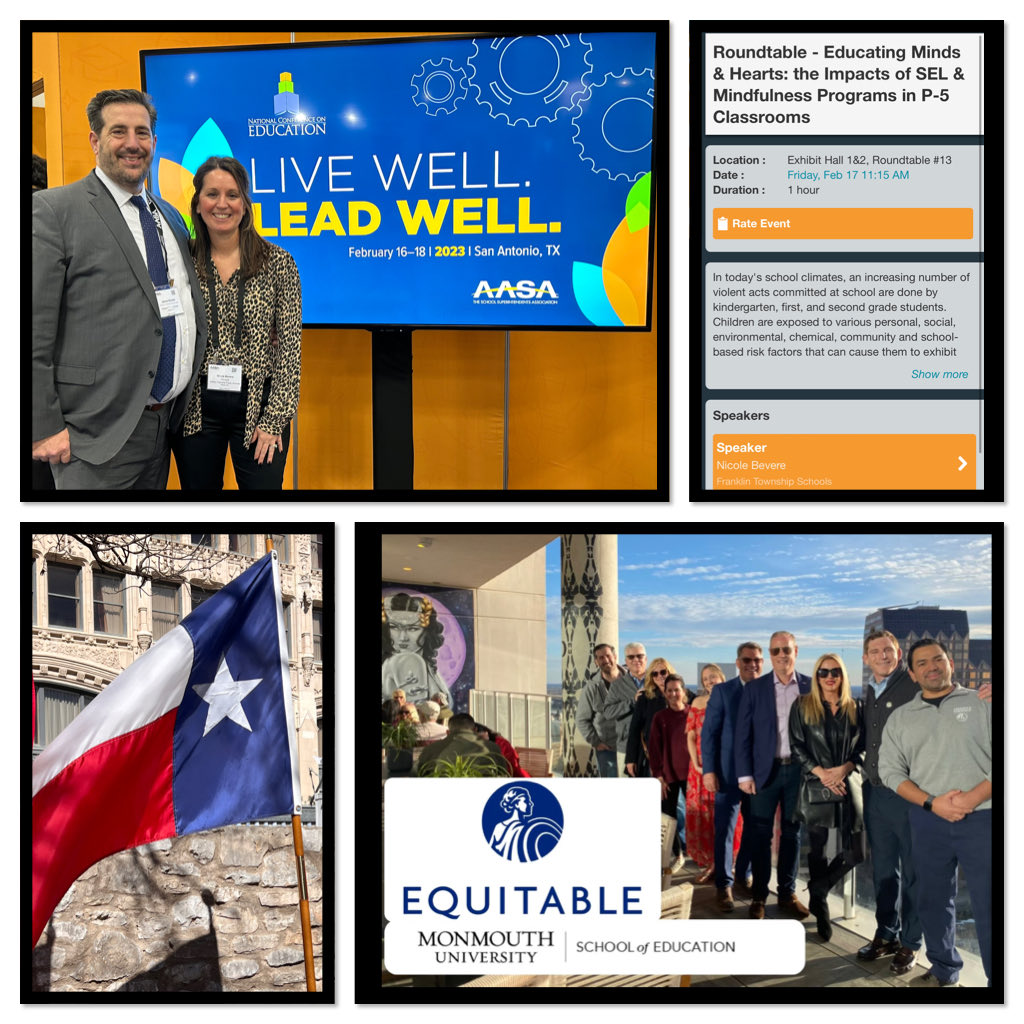 Bevere_Edison's tweet photo. Proud to collaborate &amp; present with my Monmouth University colleagues as well as to represent Edison Public Schools at the AASA National Conference in San Antonio, Texas. ⁦@DrMulvaney⁩ ⁦@DrGeorge_MU⁩ ⁦@BenFranklinES⁩ #MUEdD https://t.co/bEX4wB9cnw