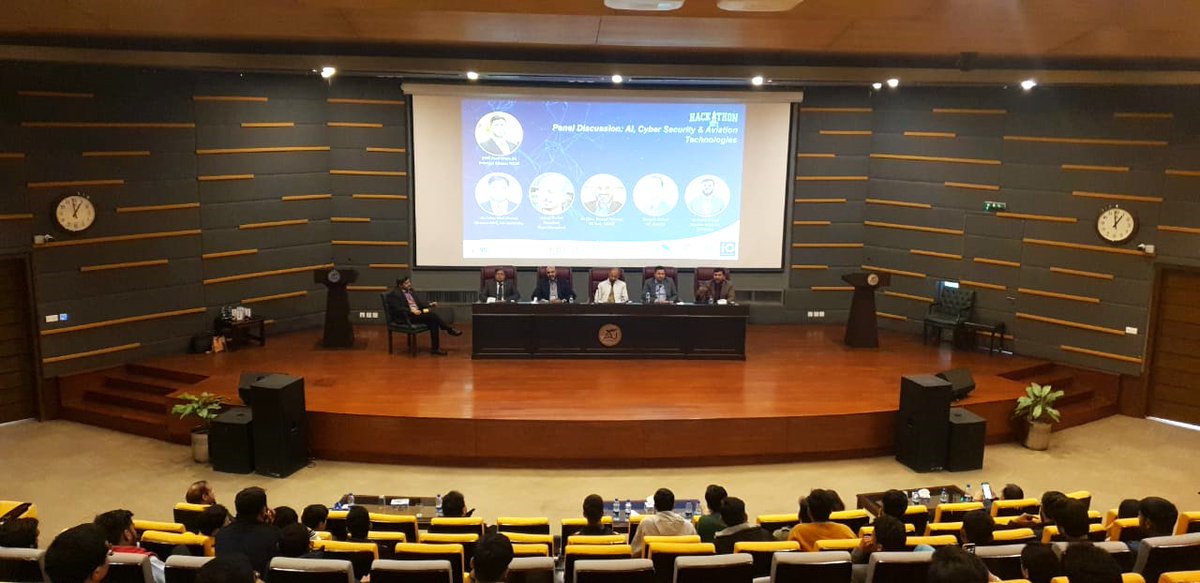 NICATPakistan's tweet photo. NICAT Aerospace Hackathon 2023  🛰🚀🛸🛬🛩
Highlights of  Day 1 ❗❗❗
Panel Discussions:
🔶Drones, Aircraft &amp; Spacecraft Systems.
🔶AI, Cyber Security &amp; Aviation Technologies. 
#NICAT #NETSOL #Ignite #aerospace #aviation #deeptech #startups #technologies #NASTP #hackathon https://t.co/AGY1JoXe0F