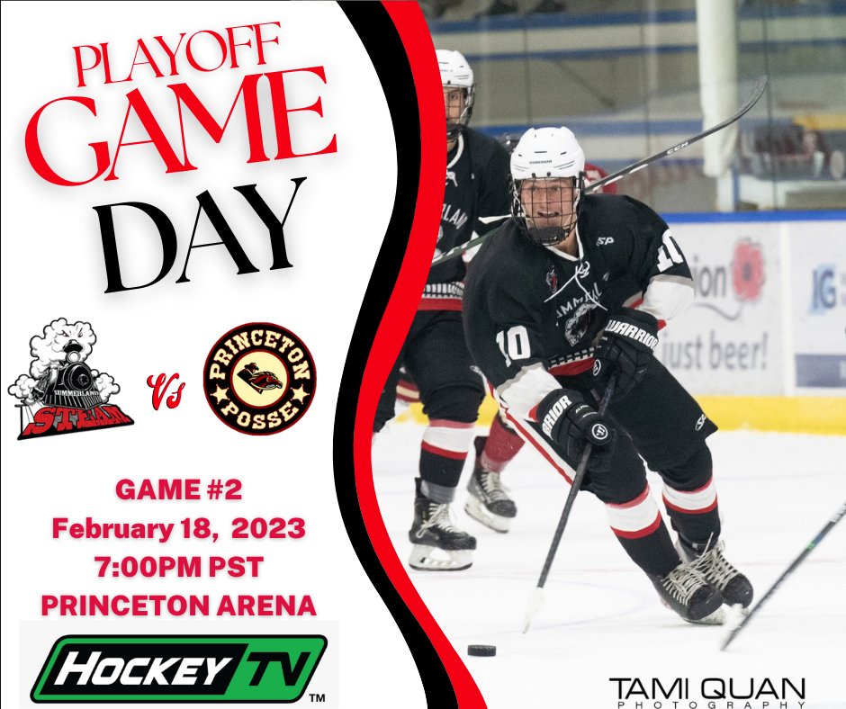 SteamKIJHL's tweet photo. ππ¨ PLAYOFF GAME DAY ππ¨
GAME # 2β£
π | SATURDAY, FEBRUARY 17TH, 2023
β° | 7:00 PM PST
π | Princeton Arena
π | @KIJHLPosse
π₯οΈ | @MyHockeyTV
#GoSteamGo #AllAboardπ https://t.co/1nnI8MgsVA