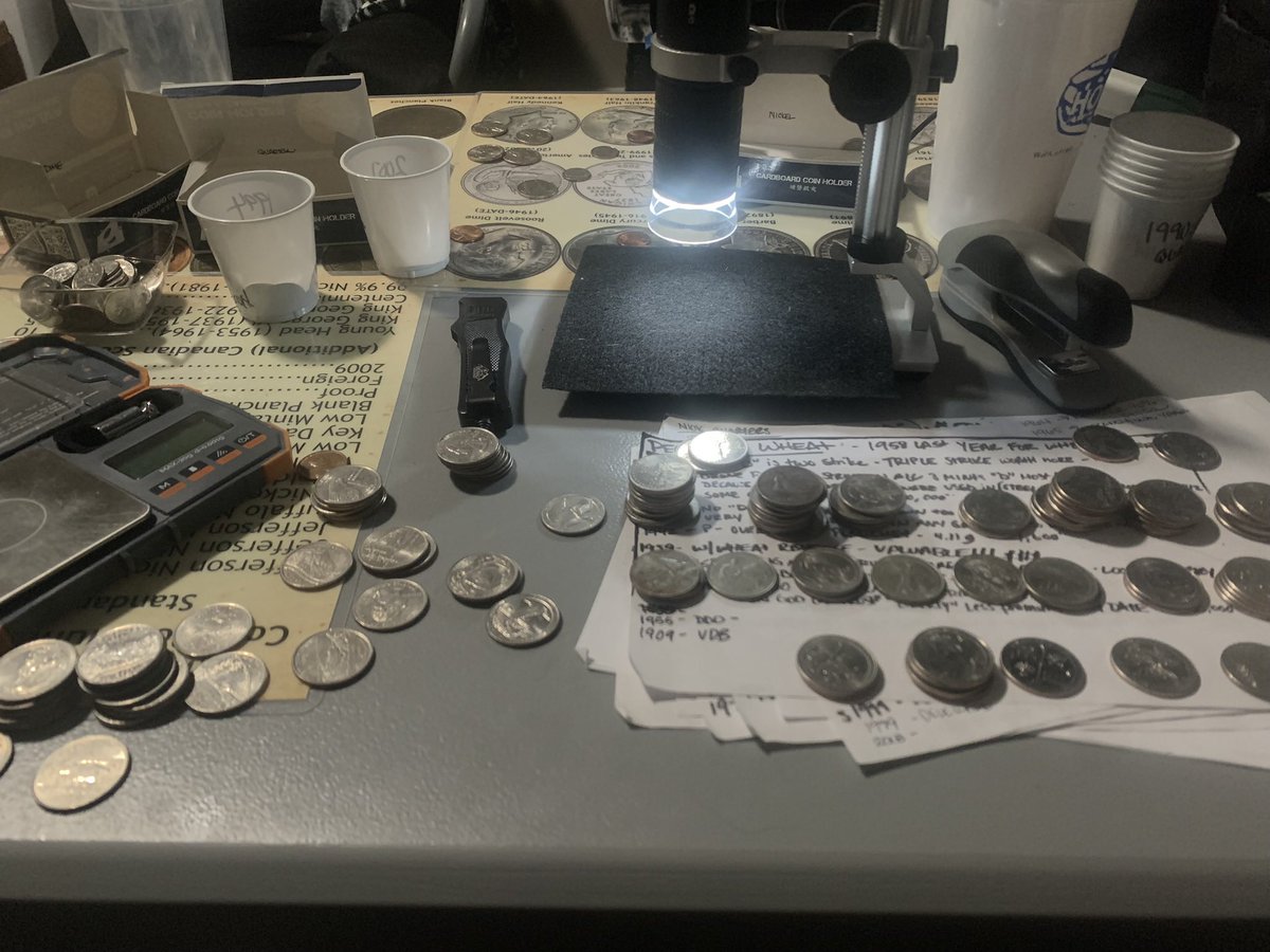 BergCesarz's tweet photo. Soo much change to sort.  Thanks to JB Coins for the coin charts! https://t.co/OmOSQ0s7pj