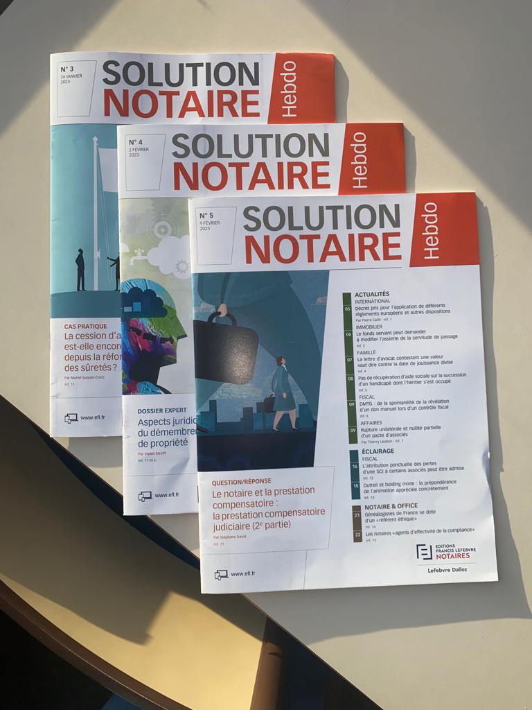 La promotion du M2 droit notarial remercie @flf_fr et <a href="/adn_france1/">ADN</a> pour leur avoir permis de bénéficier de la revue  « Solution Notaire Hebdo », que les étudiants reçoivent chaque semaine dans leur boîte aux lettres, et qui leur permet de rester informés de l’actualité notariale.