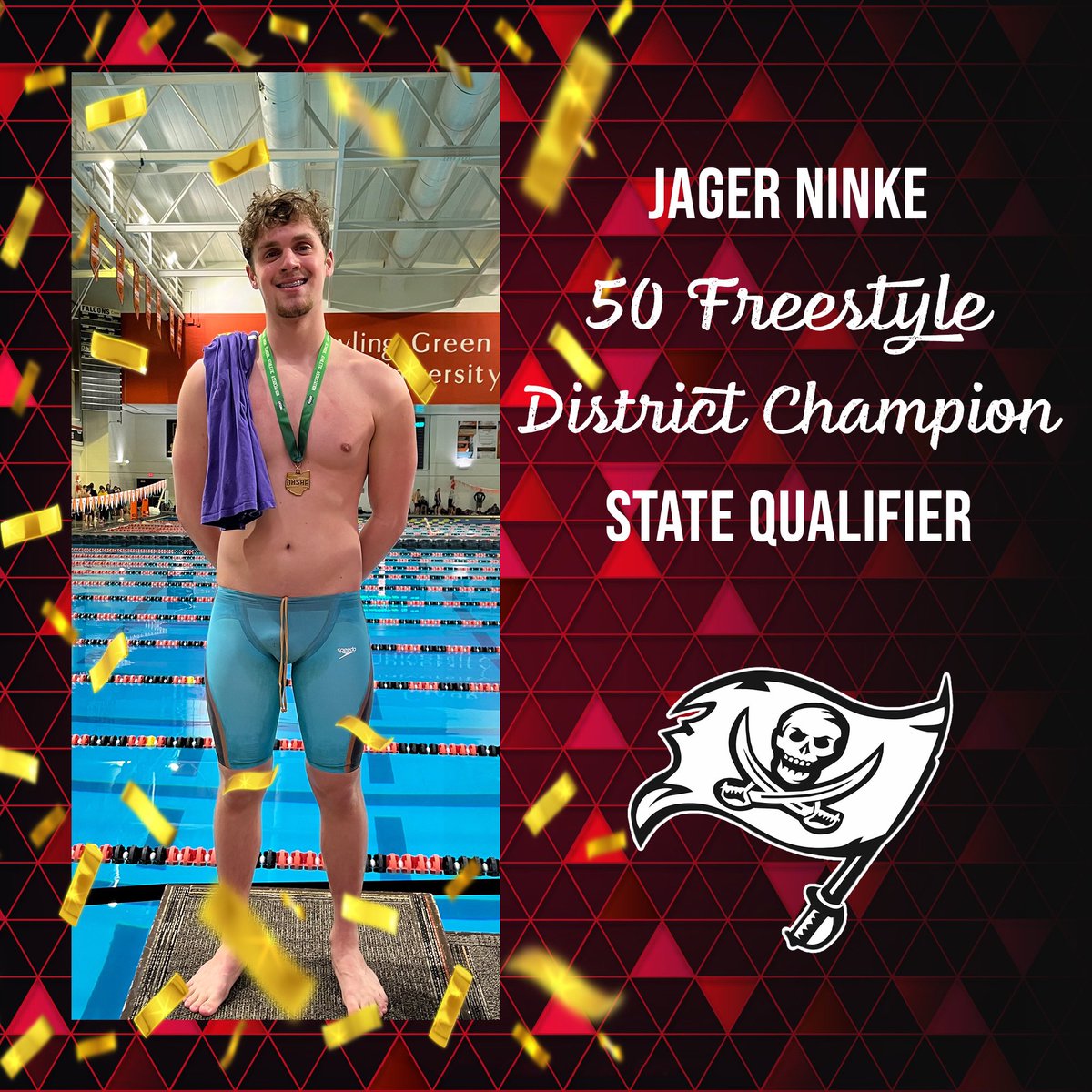 PerkinsSwimming's tweet photo. 3 Relays qualify to State next week, including the first Pirate Girls Relay since 2015! - Great district Meet and Good Luck at State! @PerkinsATH @PerkinsHigh @wyatt7654321 https://t.co/IZVzGNc2pr