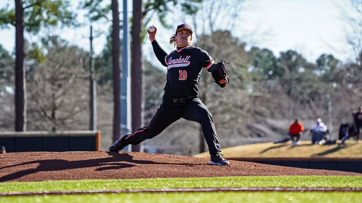 Campbell Baseball (@gocamelsbsb) on Twitter photo Solid first outing in black and orange💪
Final line: 5.0 IP, 1 H, 0 R, 3 BB, 5 K
<a href="/ChanceDaquila/">Chance Daquila</a> | #RollHumps Solid first outing in black and orange💪
Final line: 5.0 IP, 1 H, 0 R, 3 BB, 5 K
<a href="/ChanceDaquila/">Chance Daquila</a> | #RollHumps