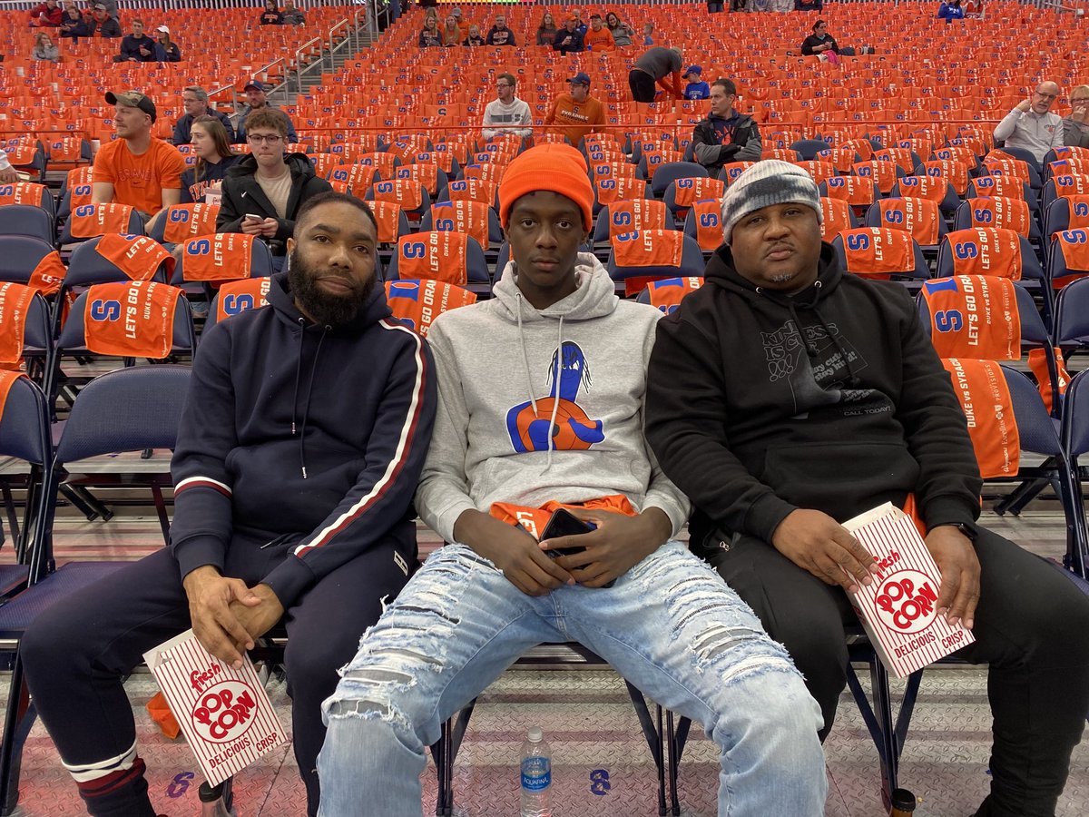 2023 C William Patterson with his uncle and AAU coach are at the Dome today as part of his campus visit.