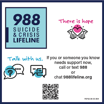 Simply calling or texting 988 or typing 988Lifeline.org will connect you to compassionate care &amp; support for mental health-related distress. #988Lifeline