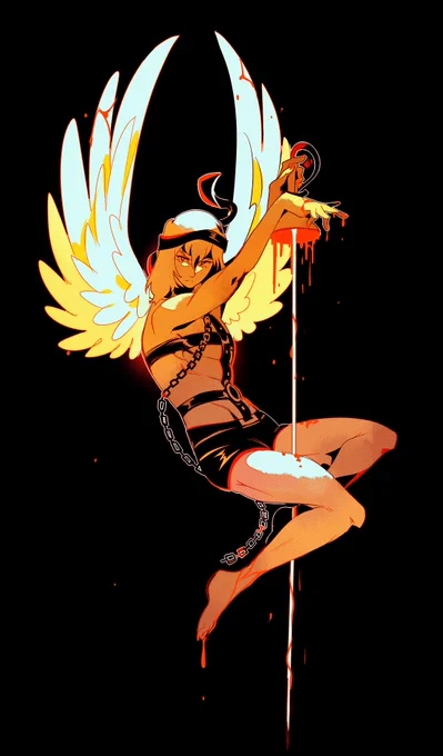 Kofi for  ! Goro Akechi as Angel from Persona 5! 