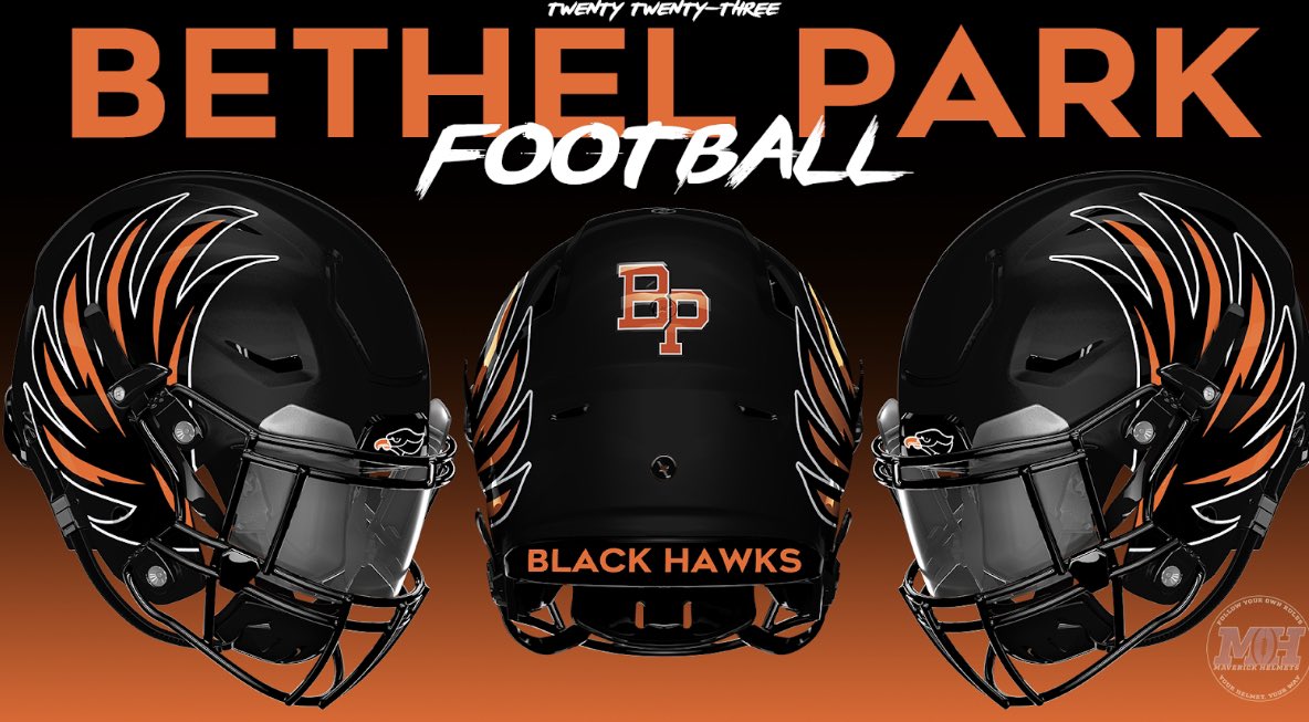 bethel park high school football helmets New Helmets for 2023 ⏳ Thank you to @MaverickHelmets and @prolinedesigns  #BUILTBYBETHEL