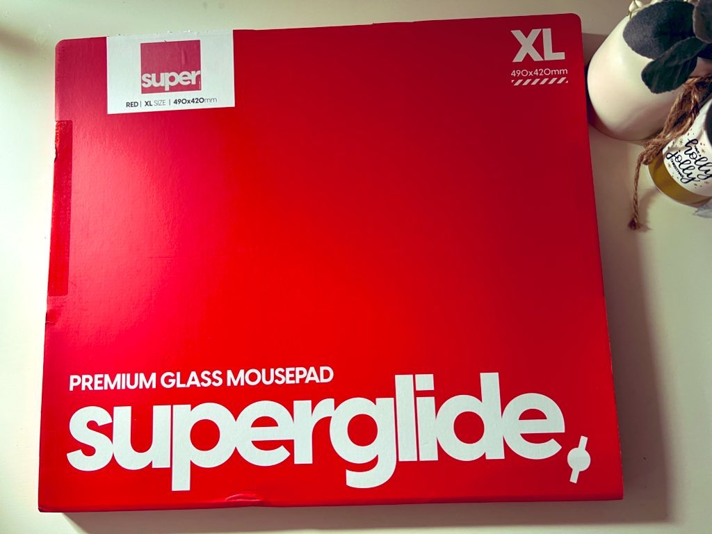 Superglide Glass Mouse Pad - XL - Red 