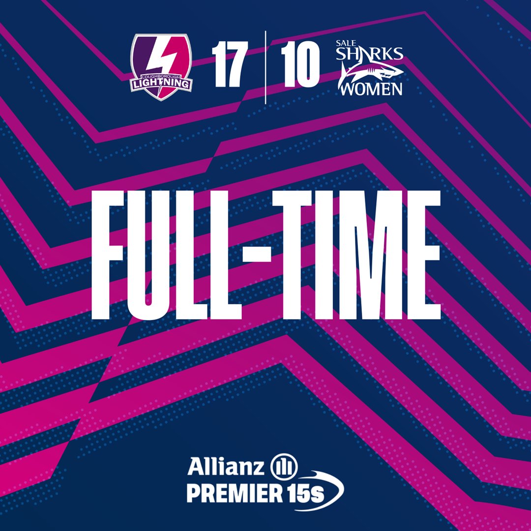 ThePWR's tweet photo. The final whistle goes at Franklin's Gardens, where @LightningRugby have edged a tight encounter against @SaleSharksWomen. 

#Premier15s https://t.co/I4AqVxakfr