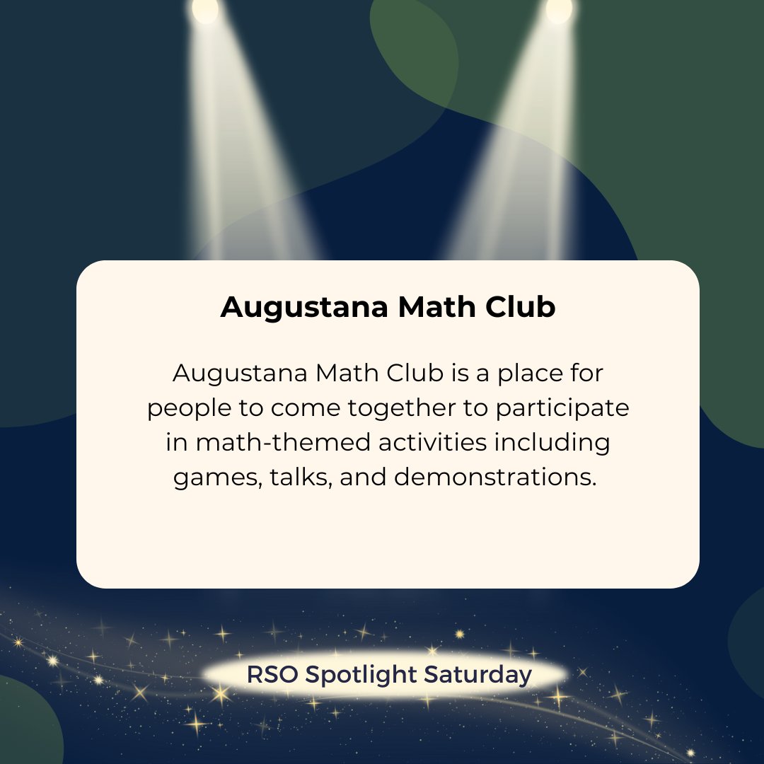 WelcomeVikings's tweet photo. RSO Spotlight: Augustana Math Club 

Augustana Math Club is a place for people to come together to participate in math-themed activities including games, talks, and demonstrations.

#WeAreAU | #GetInvolved https://t.co/FEaIOdnmku