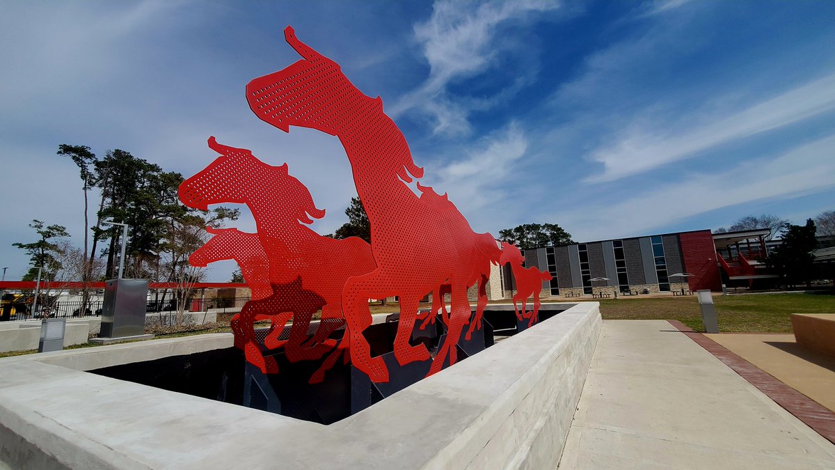 mejackson75's tweet photo. Today the Mustangs flew in and landed. Looking amazing!  Landscaping and lights to follow. So happy for @MHShouston .  #StantecHou https://t.co/g8p373ouma