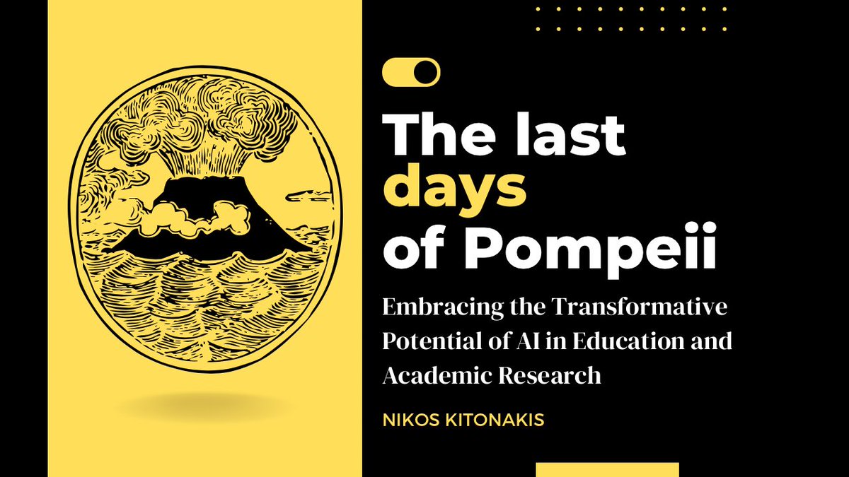 NikosKitonakis's tweet photo. Recently I had a thought provoking talk with my postgrad students about AI's impact on academia. But instead of avoiding it, I encouraged them to embrace it. To some of them, this came as a surprise. #artificialintelligence #openai #education #academia https://t.co/VkVilfI6KP https://t.co/Ko3QmcjjJO