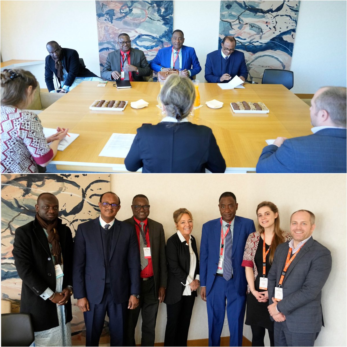 Thank you HE #IbrahimNatatou Minister of Education in Niger 🇳🇪 for a productive meeting on our continued + scaled up partnership. Enormous challenges for Niger in the heart of the Sahel @EduCannotWait w all partners stand by you. @eddiedutton #InvestInHumanity #LeaveNoGirlbehind