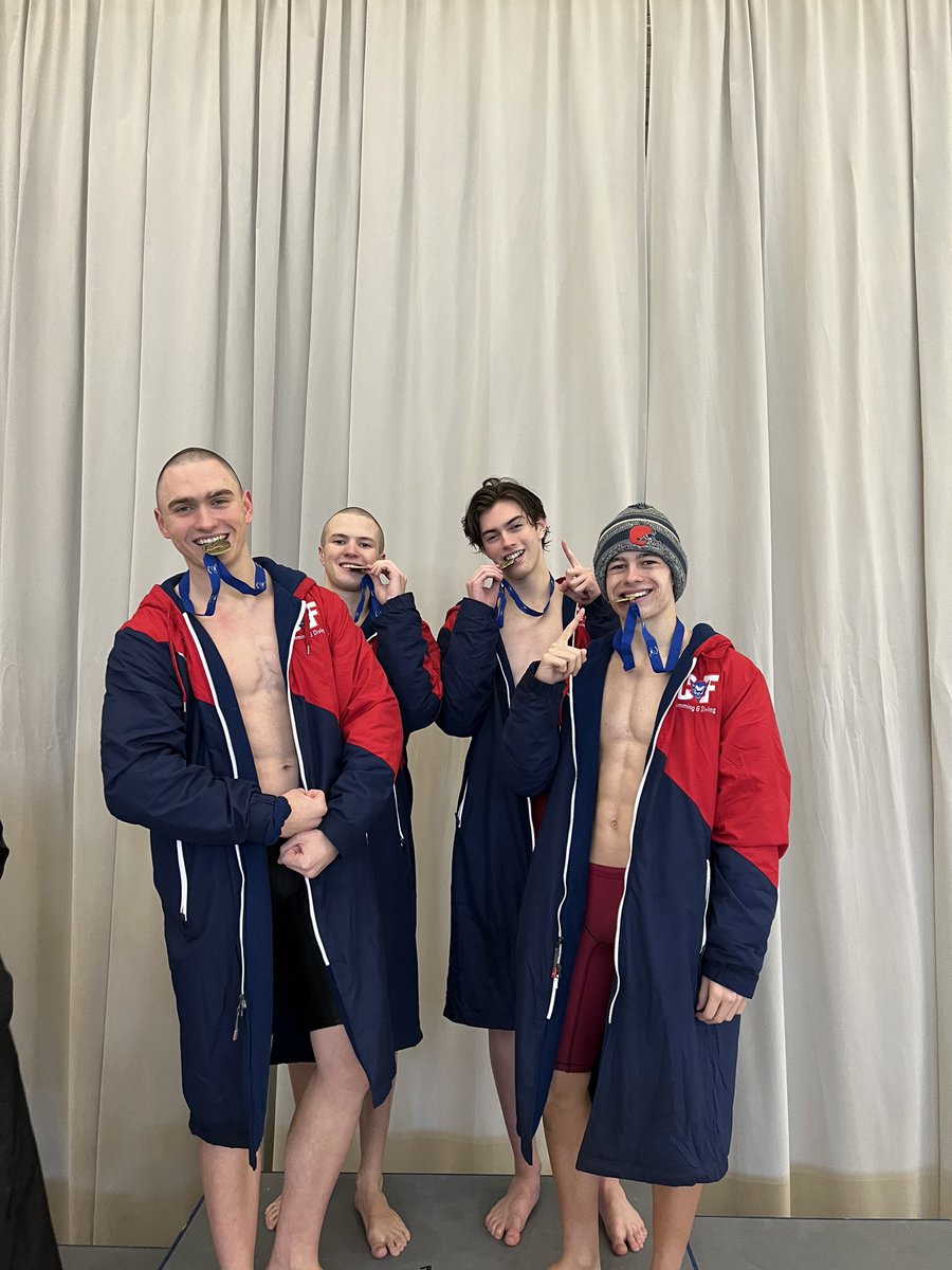 ForksAthletics's tweet photo. John Cadden Class C Champion in 50 and 100 Freestyle!

Aiden Hopkins Class C Champion 100 Breaststroke!

200 Freestyle Relay Champions! Team of Hopkins, Vavra, Hillis, Cadden

400 Freestyle Relay Champions! Team of Doig, Vavra, Goetz, Cadden https://t.co/unSgECymWj