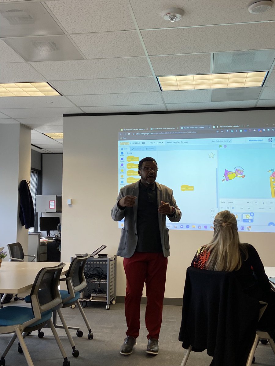 gerjuangregory's tweet image. Saturday morning is a good day for PD with @wileybrazier using CSFirst @GoogleForEdu. Learned a lot. Good way to get students started in learning @scratch. Thank you @CSTAGreaterHou @TwainIB #CSFirst #WeGreauxPeople #RiceSTEM