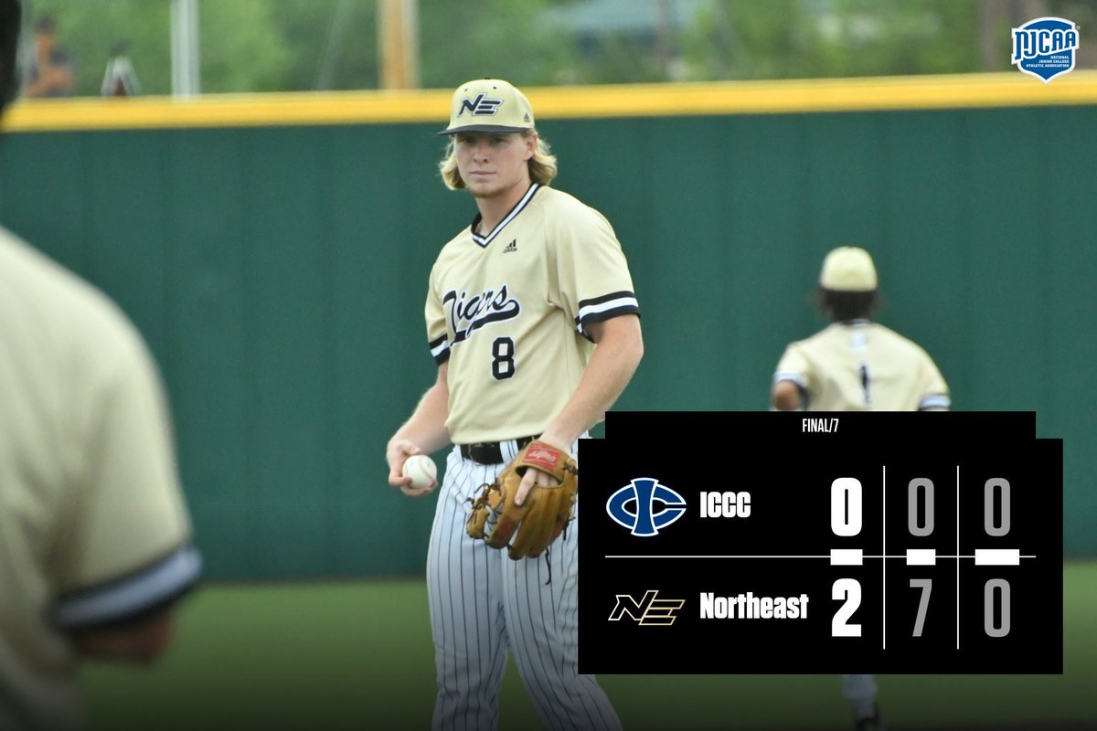 NEMCCBASEBALL's tweet photo. And there it is…@davisoswalt1144 with the #NoHitter #GoTigers #DAVO 
7 IP 
0 Runs
0 Hits 
0 Errors  
7 Ks  
#Tigers win 2-0 #GoTigers #TIGERTOWN @The_Noah_Sharp @NEMCCTigers @bigdonkey47 @ULM_BSB @USAStadium @TsutherlandPG https://t.co/qkl2pclDRE