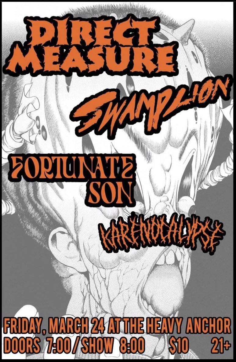 directmeasurehc's tweet photo. Got 3 shows in March. Come to all of them. ⚔️

3/16 at Red Flag w/ @terrorhardcore &amp; @squintstl. 

3/19 at The Sinkhole / @Prowlmtl &amp; @PRIMITIVERAGEHC (no Dose 😞).

3/24 at The Heavy Anchor with @SwampLionSTL, Fortunate Son and Karenocalypse. https://t.co/42FqOcBL1v