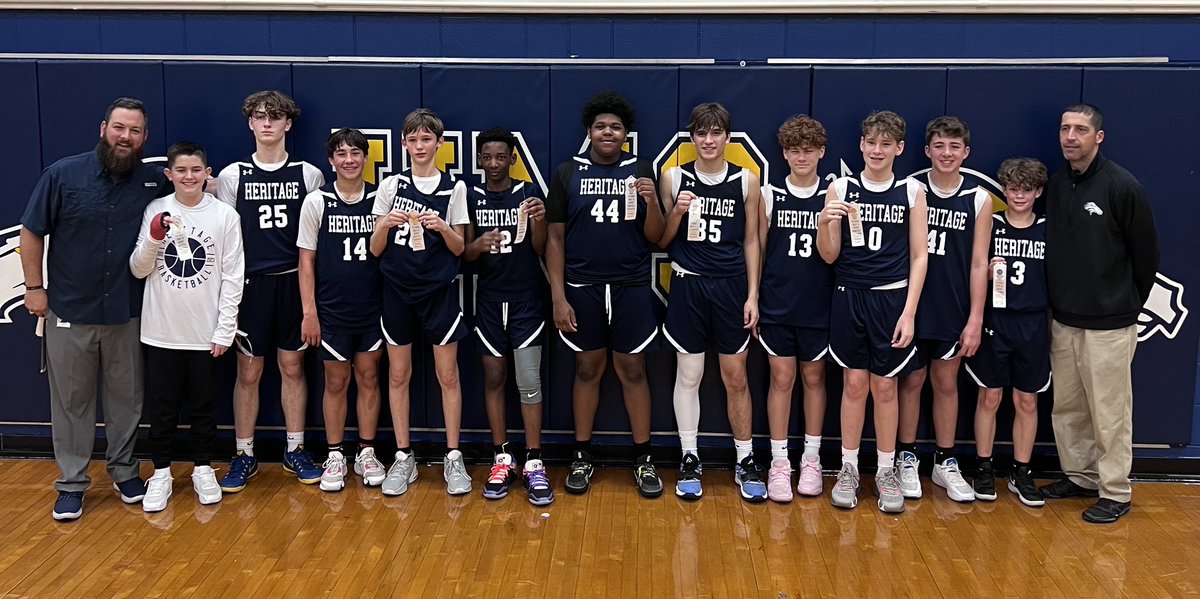 HMSBoysAth's tweet photo. 7th grade basketball ended the zone tournament where we started it at 3rd out of 16! The kids played hard and for each other every game! Now to track! @HeritageBroncos @GCISD_Athletics @CoachDryeHMS https://t.co/0tJe2uY0sk