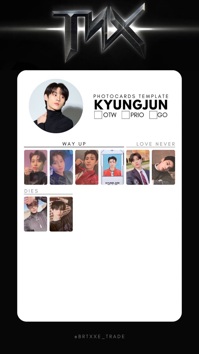 🦋 TNX KOREAN ALBUM PHOTOCARDS TEMPLATE 🦋 Part 1 Kyungjun, Taehun