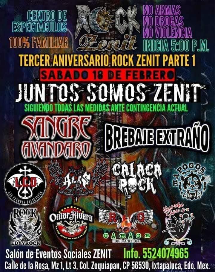 Rock_Urbano's tweet photo. 18 Febrero 2023 / Salón Zenit / Ixtapaluca / 5PM
TERCER ANIVERSARIO ROCK ZENIT PARTE 1
#SangreAvandaro
#BrebajeExtraño (@BrebajeExtrano)
#AlasRotas
#CalacaRock
#Mapogos
#EddyRock
Y más
#TocadaIxtapaluca #TocadasRockUrbano #RockUrbano #RockNacional #RockMexicano #Ixtapaluca https://t.co/ywNcJOv5hF