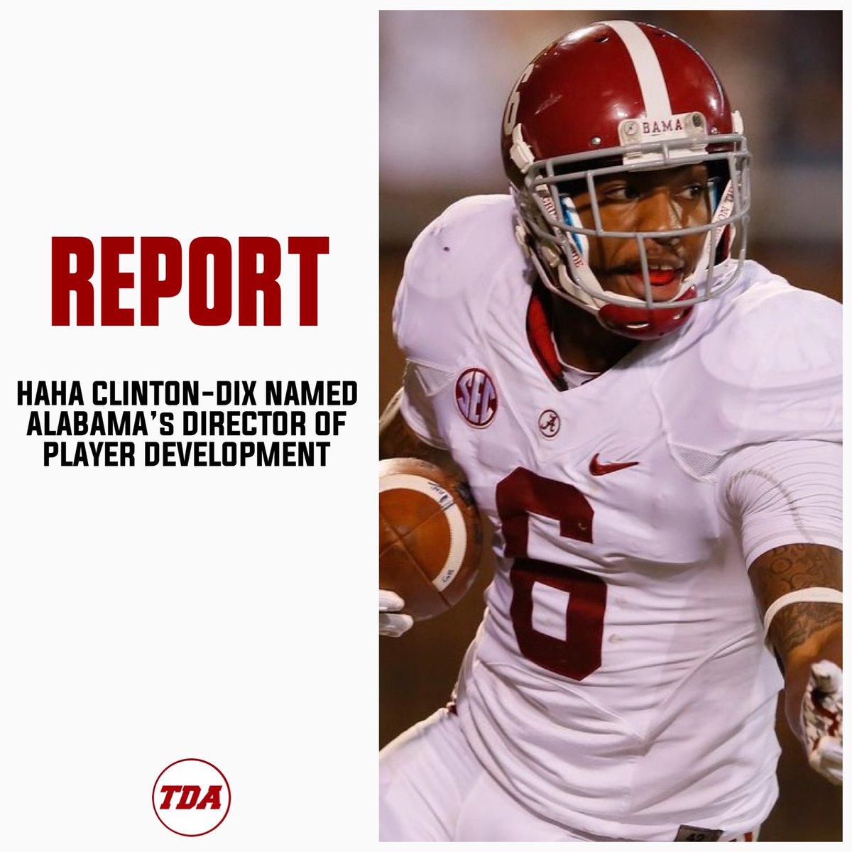 TDAlabamaMag's tweet photo. Ha Ha Clinton-Dix making big moves with the Tide 💪 https://t.co/2IfihNcKz5