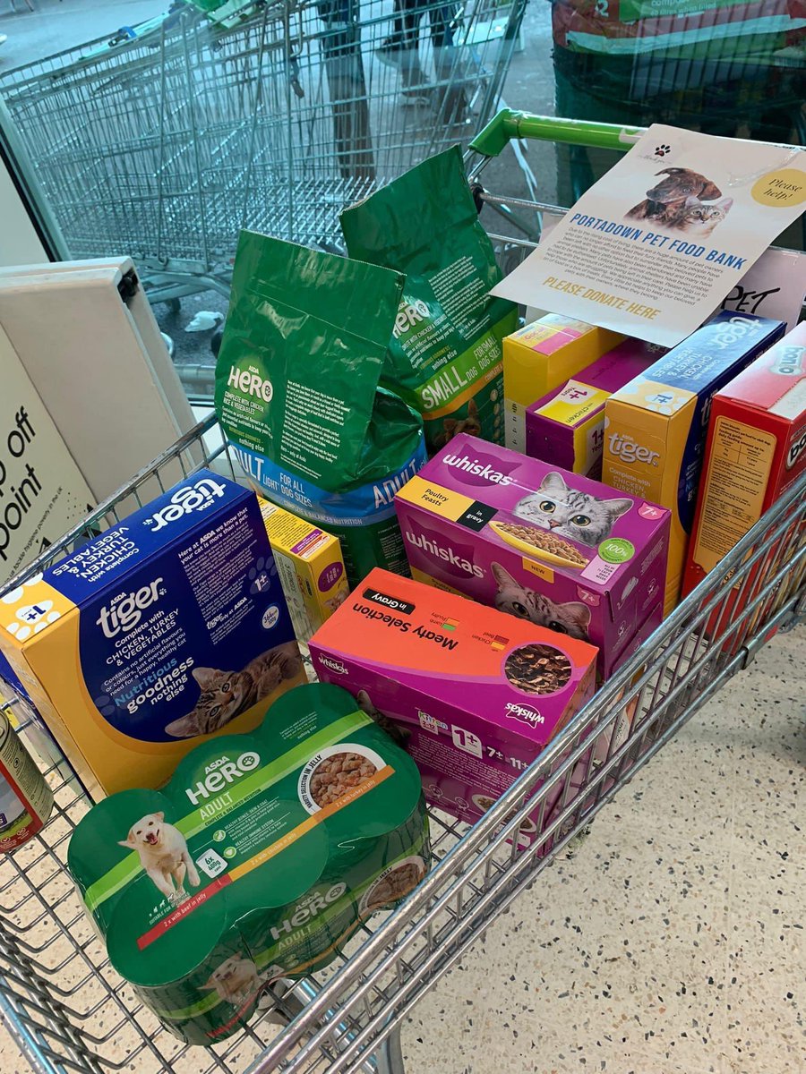 PortPetFoodBank's tweet photo. Thank you @asda Portadown  for allowing us to use the store as a drop off point and a BIG thank you to everyone who continues to support us. Don’t be afraid to ask for help.HELPING PETS EAT !! 🐶😺❤️ https://t.co/XlakAN9kIB