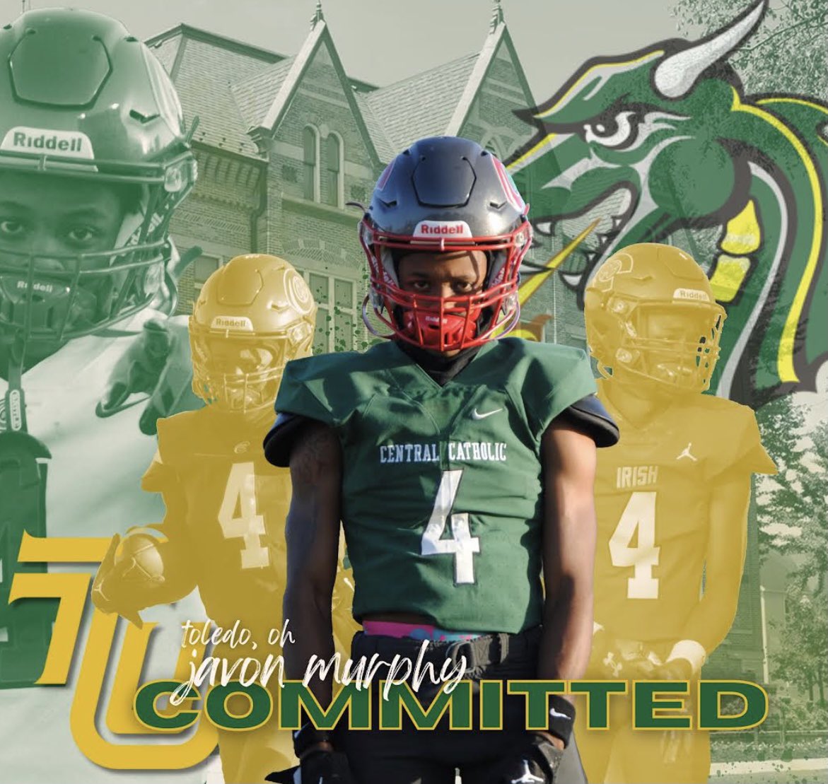 Committed!! 💚🐉<a href="/CoachTBennett_/">Coach Tim Bennett</a> <a href="/coachdempsey3/">Greg Dempsey</a> <a href="/Coach_Epage/">Eric Page</a> <a href="/ToledoCCHS_FB/">Central Catholic Football</a>