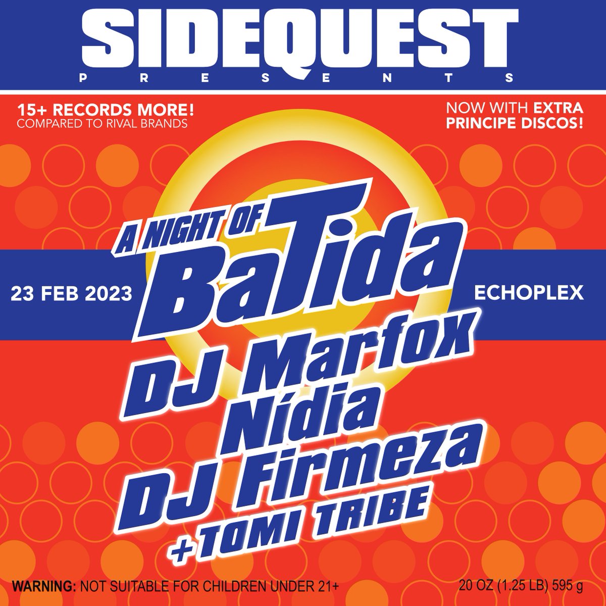 Counting down the days until we party at A Night Of Batida with @DJMarfox Nidia @DjFirmeza Tomi Tribe! Get tix for the 2/23 show at the link: livemu.sc/3IA6stW