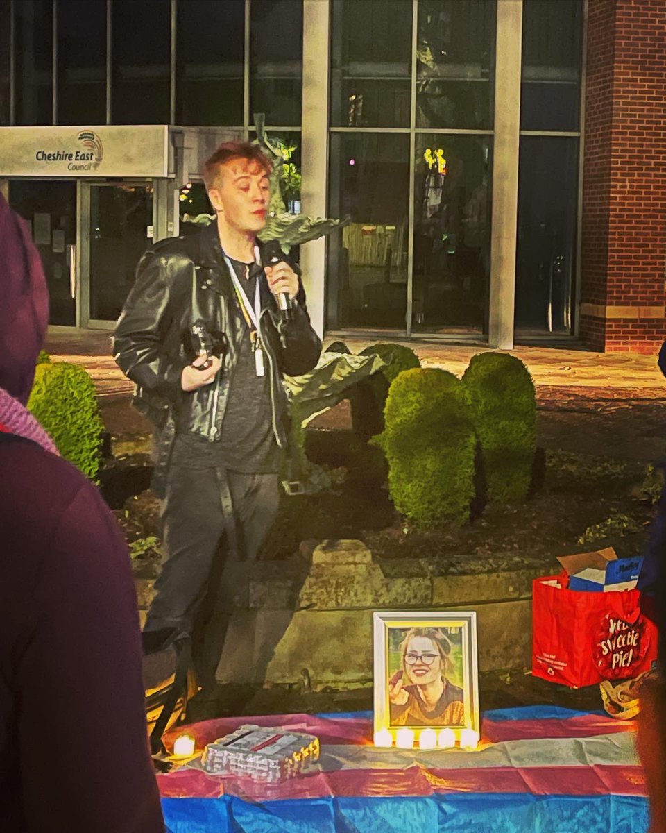 A heartfelt vigil this evening in Sandbach remembering Brianna in solidarity as a community. #briannaghey  #restinpower #lovewins 🏳️‍⚧️🏳️‍🌈