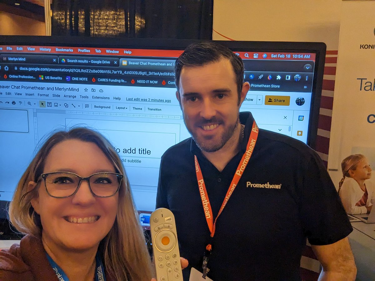 Because I think I'm funny. I'm remembering my fun times at #innedco and making a Beaver Chat presentation with my buddy Shaun to demonstrate the @MerlynMind at #aste23