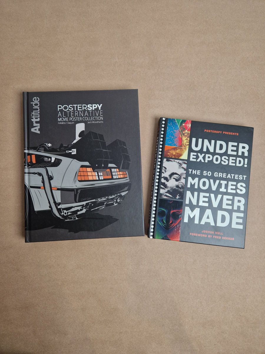 PosterSpy's tweet image. #PosterSpyis10 #giveaway!!! 🥳

You could #win PosterSpy an Alternative Movie Poster Collection &amp;amp; Underexposed! The 50 Greatest Movies Never Made.  

To enter: 
Follow @posterspy, @joshuathehull
RT this tweet 
"Like" this tweet. 

Bonus entry: reply with "#PosterSpyis10" 🫶