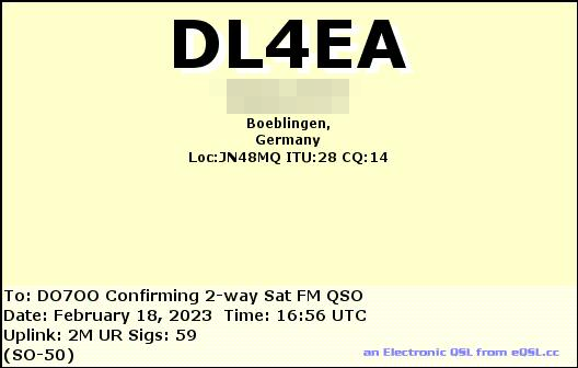 DO7OOhrp2021's tweet image. Tnx QSL :)

#JS8 #SATELLITE