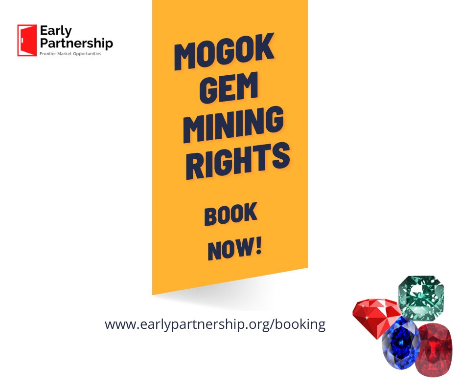 EarlyPartnerNUG's tweet photo. IMPORTANT ANNOUNCEMENT: 
Booking (Expression of Interest) of Mogok Gem Mining Rights is now opened at https://t.co/Fum3LuBPN2
Please note that official Agent code is required to book these 45 Exclusive mining rights. (1 of 2) https://t.co/5rZgYtoAhg