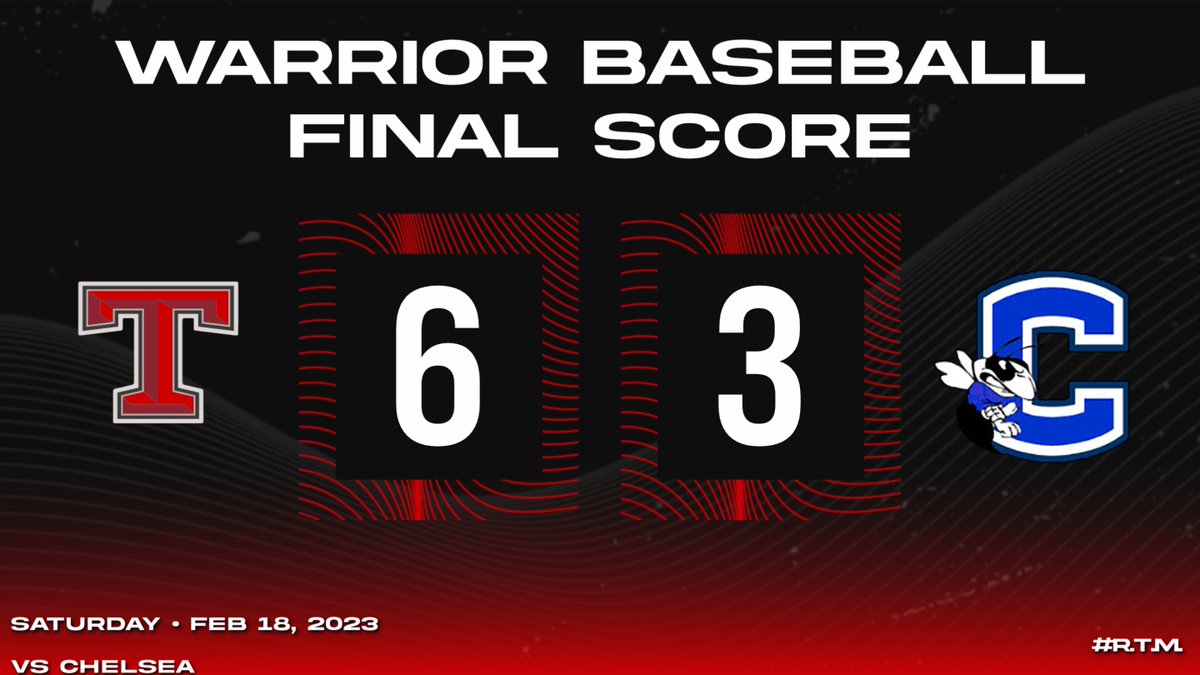 Thompsonbaseba1's tweet photo. WARRIORS move to a 3-0 start on opening weekend with a 6-3 victory over Chelsea! https://t.co/Cqqsqcro8b
