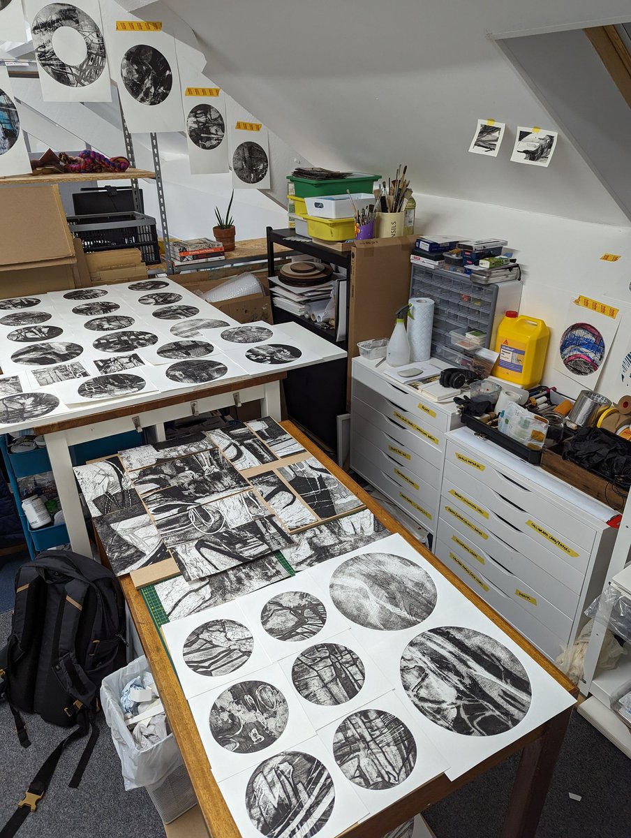 Busy few days in the studio! #studiotime #printmaker #sheffieldartist #happyplace