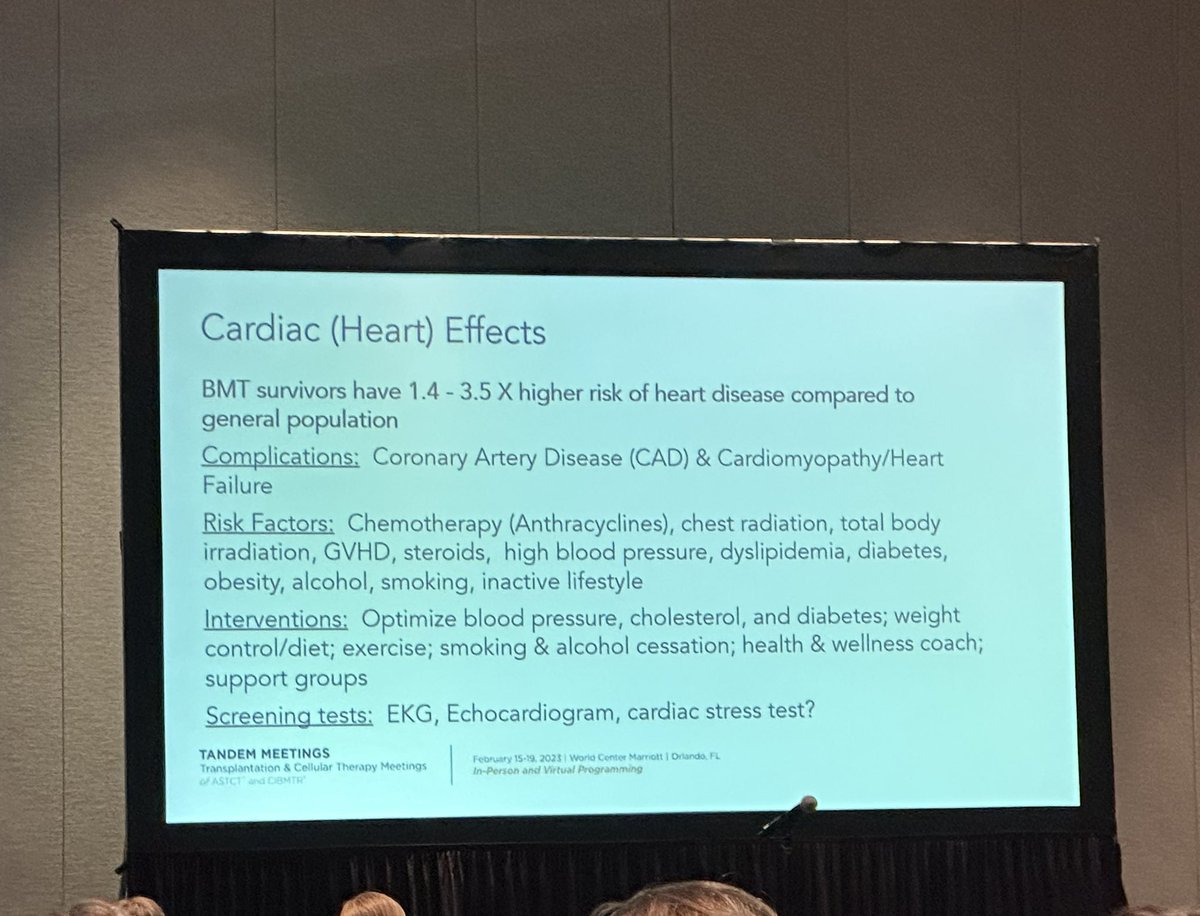 Dr. Catherine Lee sharing with APPs pearls on cardiac late effects in the transplant population at #Tandem23 ❤️🩺 #LTCFU
