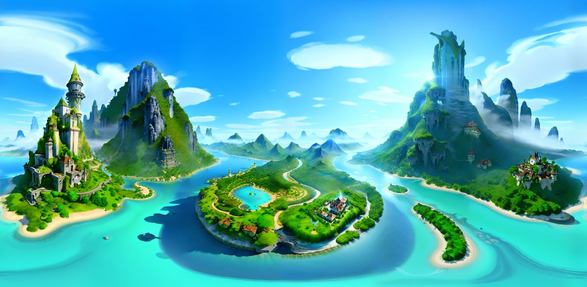 ryanedick's tweet image. Playing with @BlockadeLabs AI &quot;text to skybox&quot; generator, this is a very cool product! Generated this image with a very basic command. I look forward to experimenting and learning from others to create even better scenes! #texttogame #AIart #AIgaming