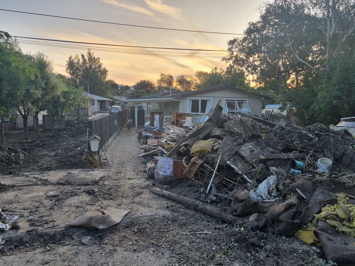 Havelock North was largely spared from the cyclone - but a small pocket wasn't so lucky. Joll Road backs on to the Mangarau Stream, and was ravaged. A stark contrast to the manicured lawns and neatly trimmed hedges on neighbouring streets.