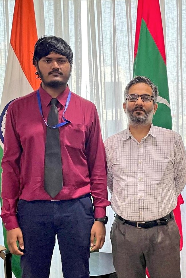 HCIMaldives's tweet photo. We convey our best wishes to Mr. Ibrahim Mohamed, an officer @MoEdumv 🇲🇻 who is going to #India🇮🇳 to participate in an @ITECnetwork training on "Leading Cyber Security Change - Building a Security based Culture" from 20 February to 04 March, 2023 @AmityUni Noida. https://t.co/4UNRDQH7bm
