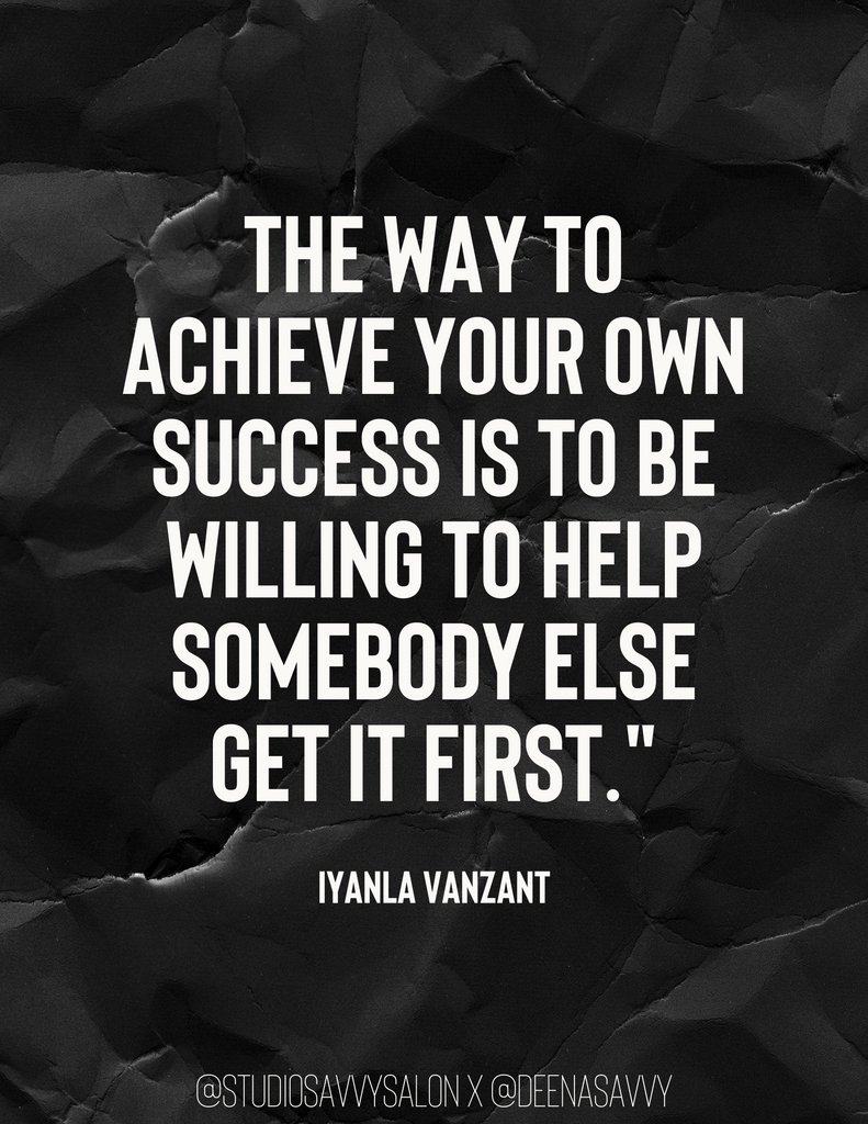 studiosavvy1's tweet photo. The best way to get through life and business is to have your people supporting you along the way. ⚡️
-
-
#teambuilding #studiosavvysalon #haircuttingtechniques #hairinspo #supporteachother #savvytips https://t.co/QhzgUhDgxv