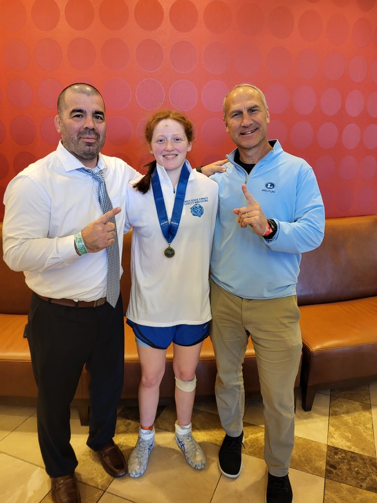 lovettathletics's tweet photo. The first EVER Lovett Wrestling Girls State Champion. 

Elle Kaufmann ‘26 put in the work all year and made History!!! #GOLIONS | #LovettWrestling https://t.co/g5mtOyDSup